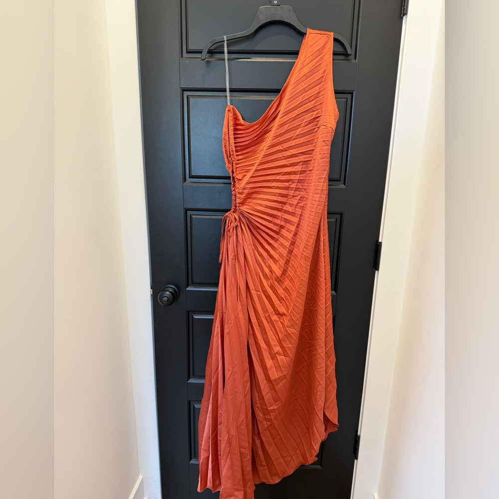 Showpo Vibrant Orange One-Shoulder Dress